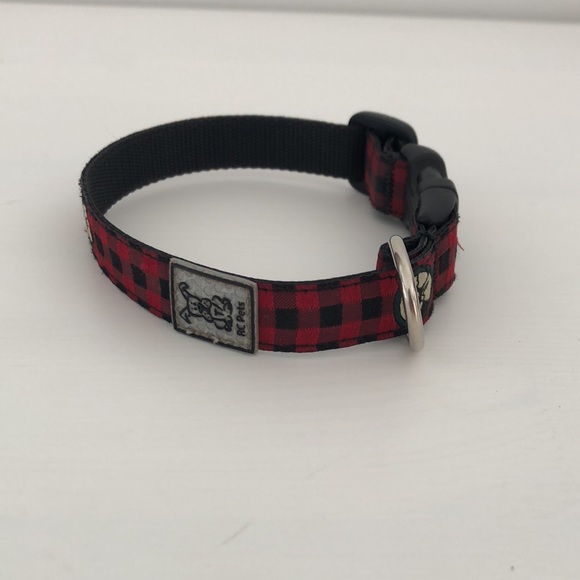 RCPets - XS dark red checkered dog collar clip on - Picture 3 of 5